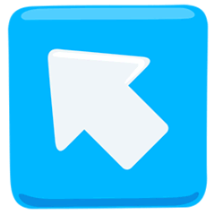 ↖️ Freccia rivolta verso sinistra che punta in alto Emoji su Messenger