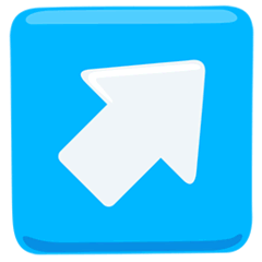 ↗️ Freccia rivolta verso destra che punta in alto Emoji su Messenger