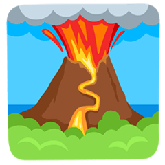 Volcano Emoji in Messenger