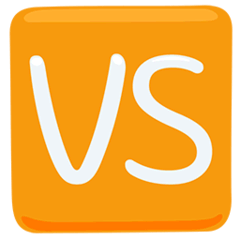 🆚 Quadrat mit „VS“ Emoji auf Messenger