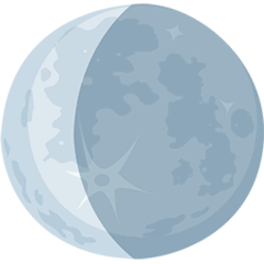 Waning Crescent Moon Emoji in Messenger