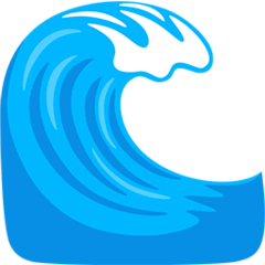 Water Wave Emoji in Messenger