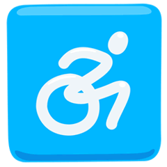 ♿ Symbol für Rollstuhl Emoji auf Messenger