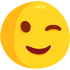 😉 Zwinkerndes Gesicht Emoji auf Messenger