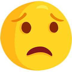 😟 Worried Face Emoji in Messenger
