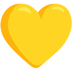 💛 Gelbes Herz Emoji auf Messenger
