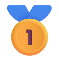 Medalha de ouro Emoji Windows