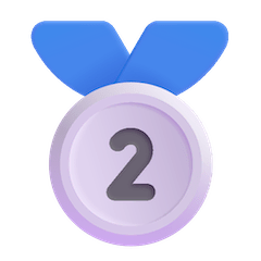 Medalla de plata Emoji Windows