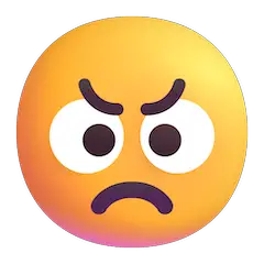 Cara zangada Emoji Windows