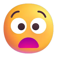 😧 Schmerzgeplagtes Gesicht Emoji auf Windows