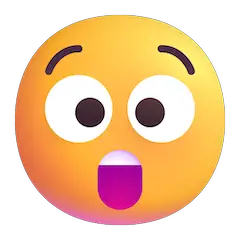 Erstauntes Gesicht Emoji Windows