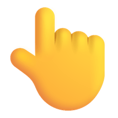 👆 Dorso da mão com dedo indicador apontando para cima Emoji nos Windows