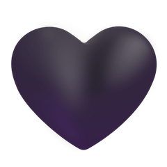Coração preto Emoji Windows