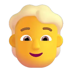 Person: Blond Hair Emoji on Windows