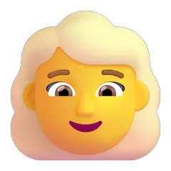 Woman: Blond Hair Emoji on Windows