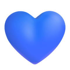 Cuore azzurro Emoji Windows