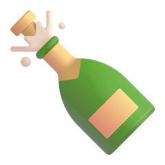 🍾 Botella descorchándose Emoji en Windows