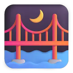 🌉 Ночной мост Эмодзи в Windows