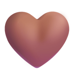 Coração castanho Emoji Windows