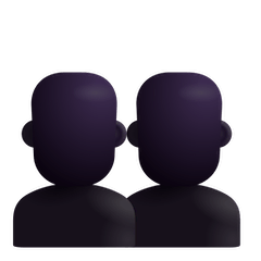 Duas silhuetas humanas Emoji Windows
