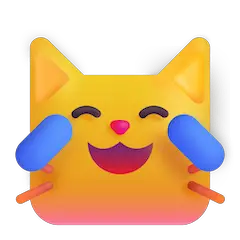 Cat With Tears Of Joy Emoji on Windows