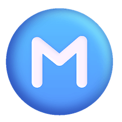 Círculo com um M Emoji Windows