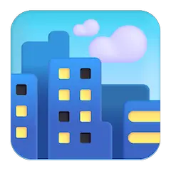 🏙️ Stadtsilhouette Emoji auf Windows
