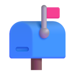 Geschlossener Briefkasten mit Fahne oben Emoji Windows