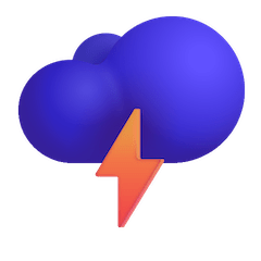 Cloud With Lightning Emoji on Windows