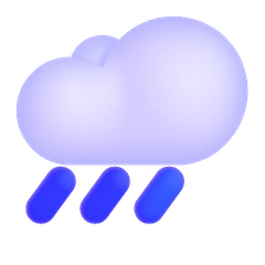 Wolke mit Regen Emoji Windows