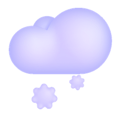 🌨️ Nube con nieve Emoji en Windows