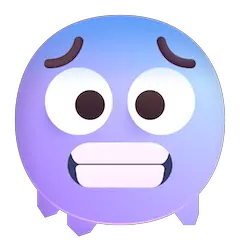 koldt ansigt Emoji på vinduer