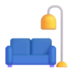 Sofá y lámpara Emoji Windows
