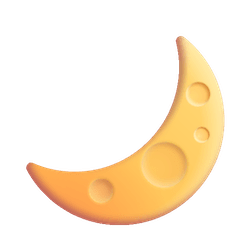 Crescent Moon Emoji on Windows