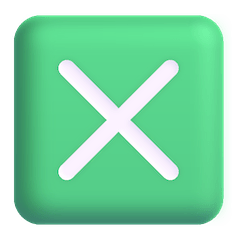 Symbole X Émoji Windows