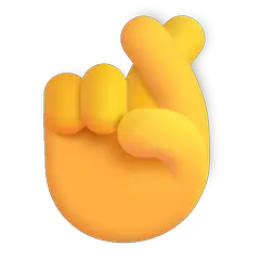 Mano con los dedos cruzados Emoji Windows