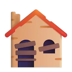 Derelict House Emoji on Windows