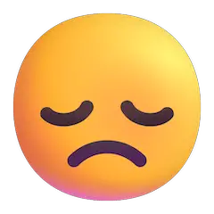 😞 Cara desiludida Emoji nos Windows
