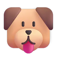 Cara de perro Emoji Windows