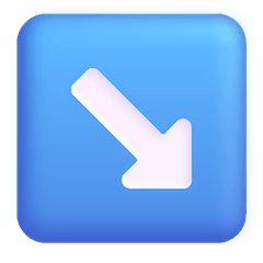 ↘️ Freccia rivolta verso destra che punta in basso Emoji su Windows