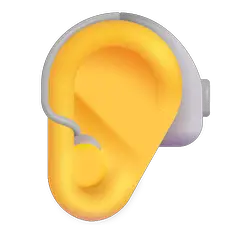 Orelha com aparelho auditivo Emoji Windows