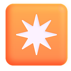 Estrella de ocho puntas Emoji Windows