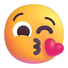 Cara a mandar um beijinho Emoji Windows