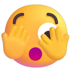 🫣 Gesicht mit durch die Finger linsendem Auge Emoji auf Windows