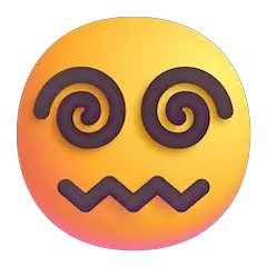 😵‍💫 Face with spiral eyes Emoji on Windows