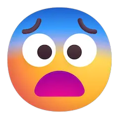 Cara de medo Emoji Windows
