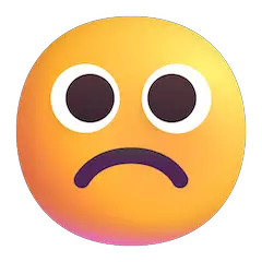 Gesicht mit gerunzelter Stirn Emoji Windows