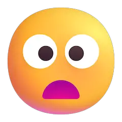 😦 Gesicht mit gerunzelter Stirn und geöffnetem Mund Emoji auf Windows