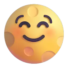 Luna piena con volto Emoji Windows