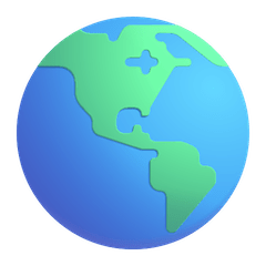 Globe centré sur les Amériques Émoji Windows